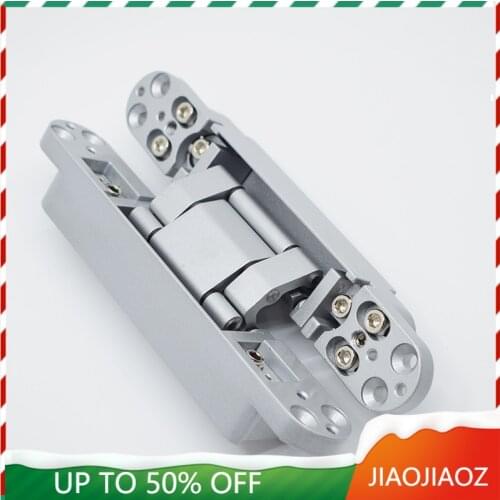 Door Hinges Folding Door Cross Hidden Hinge177x28 3D Adjustable Invisible Wooden Door Special Thickened Hinge Load-Bearing 80Kg