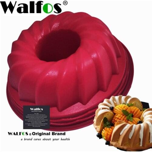 WALFOS Food Grade Silicone Mousse Mould Large Size Silicone Butter Cake Mould Bakeware Cake Pan Bread Pastry Tin Baking Mold