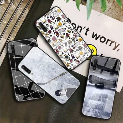 Hockey Tempered Glass Case For Samsung Galaxy A10S A10E A20S A20E A30S A40 A50S A60 A70 A80 A90 A6 A7 A8 Shell