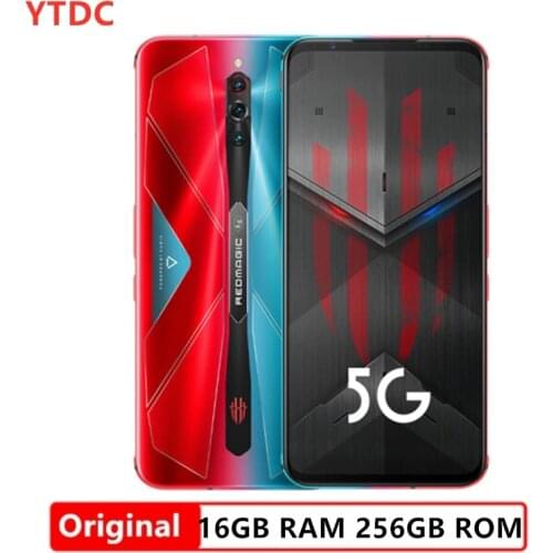 Original Nubia Red Magic 5S 16GB 256GB Gaming Mobile Phone 6.65 inch 144Hz AMOLED 64MP Snapdragon 865 Wi-Fi 6 4500mAh Camera