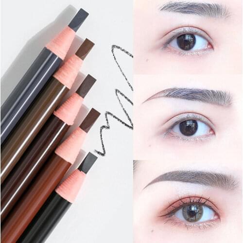 2pcs Eyebrow Pencil Peeling Off Longlasting Waterproof Cosmetic Color Eyebrow Pencil Makeup Tool Microblading Accessories Supply