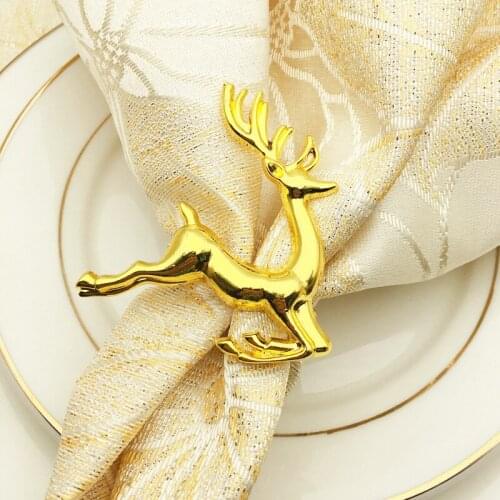 12/pcs fawn napkin ring Christmas table decorations napkin clasp napkin ring napkin ring