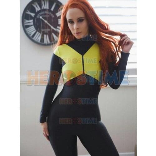 Jean Grey Phoenix Suit X-Men: Dark Phoenix Spandex Cosplay Costume 2019 Movies Phoenix Bodysuit