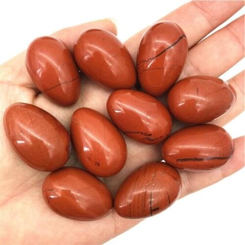 Wholesale 1PC Natural Red Jasper Egg Shaped Crystal Stone Massage Ball Chakra Healing Reiki Natural Quartz Crystals