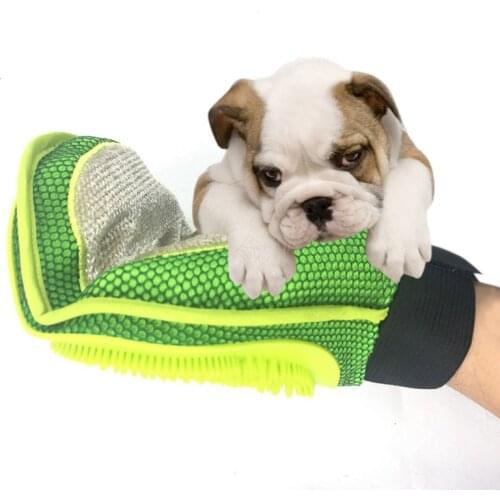 Cat Pet Dog fur Grooming Groom Glove Mitt Brush Comb Massage Bath Hair Removal Gloves Combs Brushes Grooming Gloves For Cats Dog
