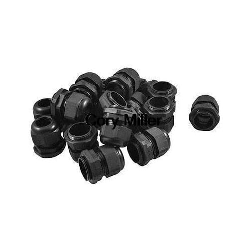 PG21 Waterproof Connector Gland for 13-18mm Diameter Cable Black
