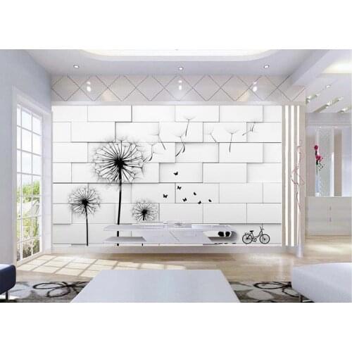 Custom photo wallpapers 3d murals wallpaper Abstract hand painted nostalgia dandelion wallpaper