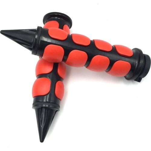 Aftermarket motor parts Motorcycle Black Red 1" 25mm Handlebar Grips Fit For Harley V-Rod Night Street V Rod Kawasaki Nomad 1500