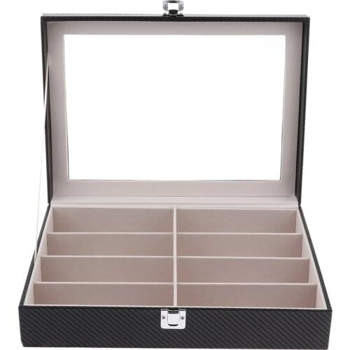 Durable Glasses Sunglass Organizer Display Case Watches Jewelry Storage Box