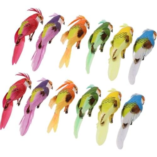 Bird Prop Decoration Miniature Handmade Simulation Parrot Light And Durable Environmentally Friendly Feathers Artificial Feather