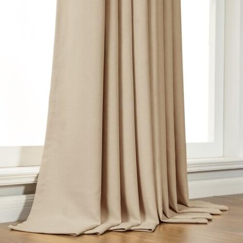 Modern Solid Blackout Curtains For Living Room Bedroom Finished Window Curtains For Window Treament Blinds Drapes Cloth Blinds