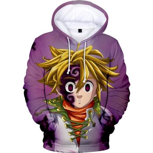 Funny Anime Meliodas Hoodies Men Women Tracksuits Harajuku Spring Autumn The Seven Deadly Sins Hoodie boys girls Sweatshirt kids