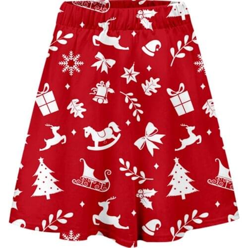 Christmas skirt 3D Printed Women Skirt Fashion Streetwear Short Skirts 2019 Hot Sale Girls Casual Streetwear Summer Wear