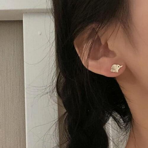 1 Pair Female Earrings Exquisite Elephant Earrings Decorative Piercing Knot Ear Studs for Daily Life Animal Stud Earrings