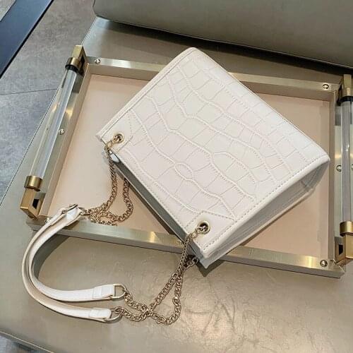 Women Shoulder Crossbody Bags 2021 New High Capacity PU Leather Chains Vintage Handbags Ladies Casual Totes Female Purses