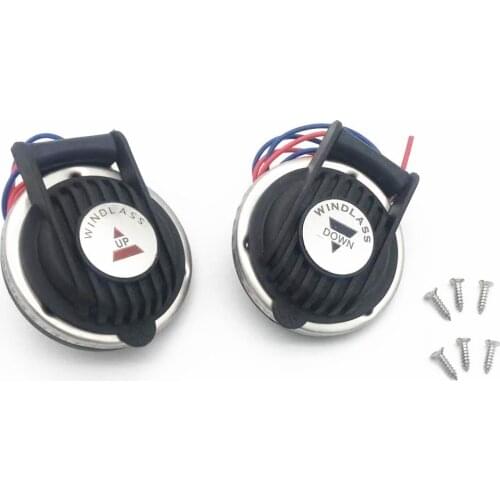 1 Pair anchor winch Contains 1 up and 1 down for Boat Marine Windlass Foot Switch 12V or 24V Black ABS