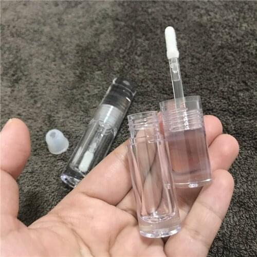 12/30/50/100PCS Clear Lip Gloss Tube With Wand 2.5ML Empty Lip Balm Transparent Mini Round Lipgloss Packing Cosmetic Container