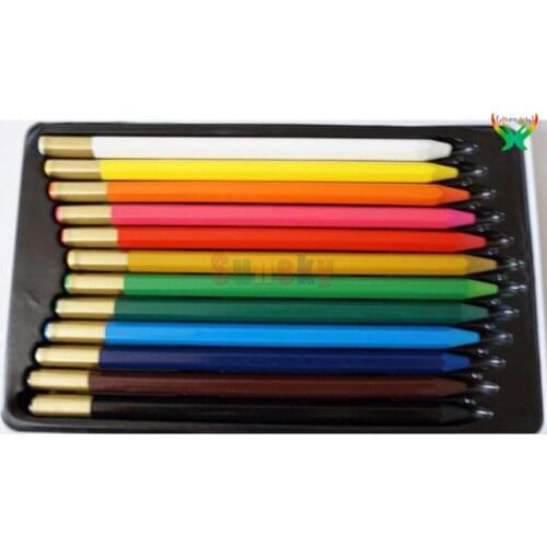 12 color/set woodless color Pencil Coloured Drawing Pencil Art Supplies paniting set water color Colour-filling pencil child gif