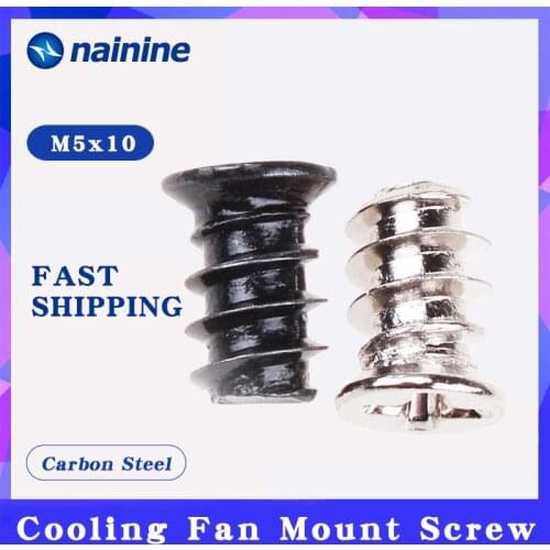20Pcs M5*8/10/12/16 KB Computer PC Case Cooling Fan Mount Screw Heat Dissipation Fans Screws Fixer