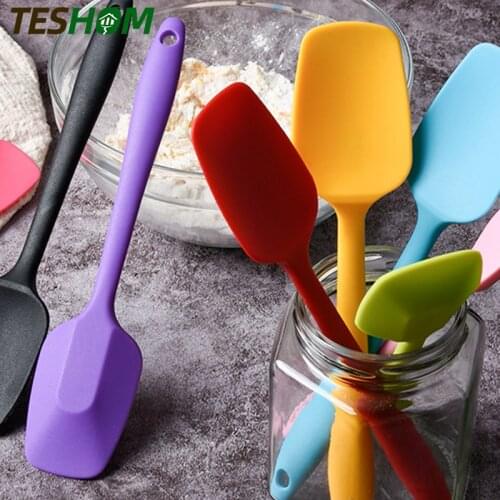 21cm Silicone Spatula Spoon Cookie Spatulas Pastry Scraper Mixer Buttter Ice Cream Scoop Baking Tools For Cakes