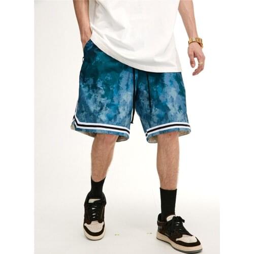 2021 Summer New Design Men Sports Pants Women Hip Hop Oversized Pants Retro Tie Dyeing Casual Multi-function Loose Shorts