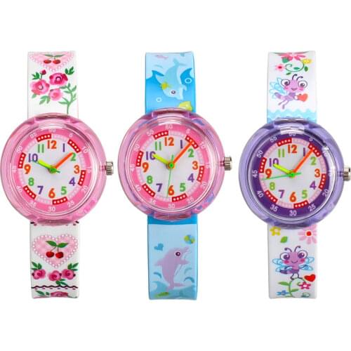 Leisure Children Watch Girl Watches The Silicone Plastic Quartz Watch Small and Pure and Fresh Lovely Students