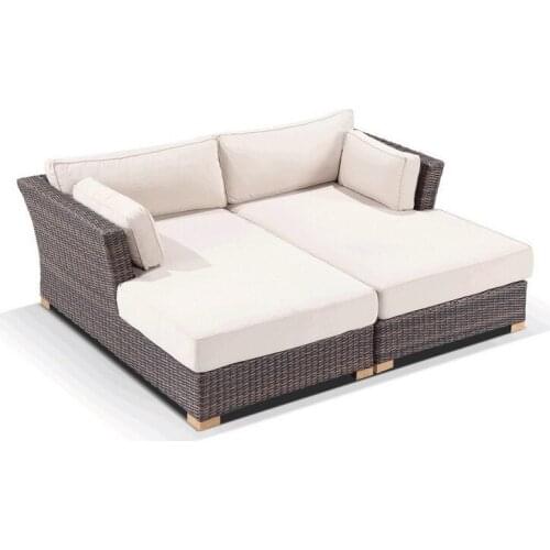 Sigma latest double bed designs indoor rattan double sided sofa