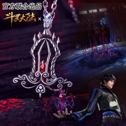 [The Land Of Warriors]Douluo Continent Anime Tang San Necklace 925 Sterling Silver Dou Luo Da Lu Shrek Action figure Gift