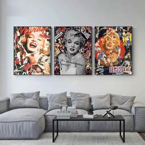 Graffiti Art Sexy Beautiful Woman Art Prints Pop Art Poster Sexy Portrait Wall Picture Street Art for Home Decor Canvas Painting