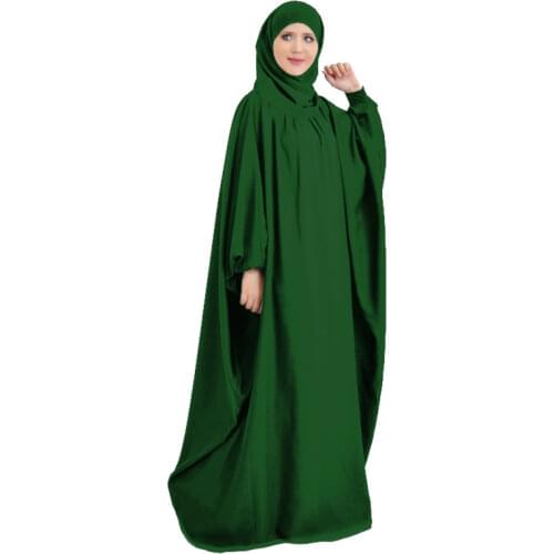 Eid Muslim Prayer Garment Women Hijab Dress Ramadan Long Gown Jilbab Abayas Islamic clothing Turkey Kaftan Robe Jilbab Djellaba