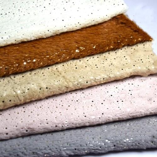 Imitation Rex rabbit fur fabric with gold glitter dot high quality1000g Faux Fur Fabric For Sewing Coat Counter Backgroud 45*130