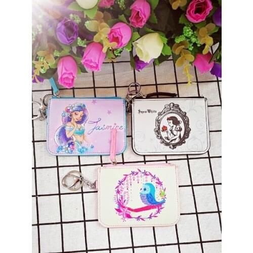 IVYYE 1PCS Princess Series Cartoon dolls Plush mini Stuffed Card Coin Cute Animal bags Holder Cash soft Money Purses NEW