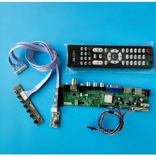 Kit For B154PW04 V0/B154PW04 V4 Signal controller 40pin DVB-T DVB-T2 1440X900 HDMI AV board digital LED USB VGA TV 15.4" remote