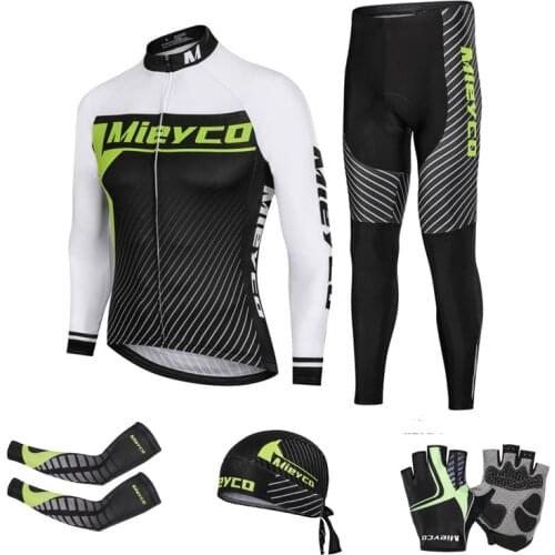 Mieyco Mens Pro Cycling Jersey Bib Set Long Sleeve MTB Bicicleta Clothing Uniform Racing Maillot Ropa Ciclismo Hombre Clothings