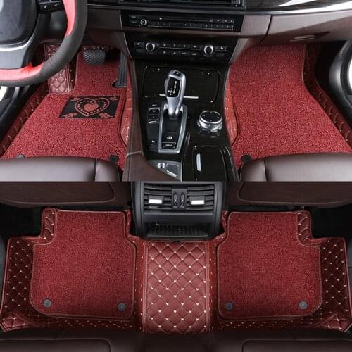 Car floor mats For toyota land cruiser 100 200 wish camry 40 prado corolla e150 venza highlander chr rugs carpet accessories