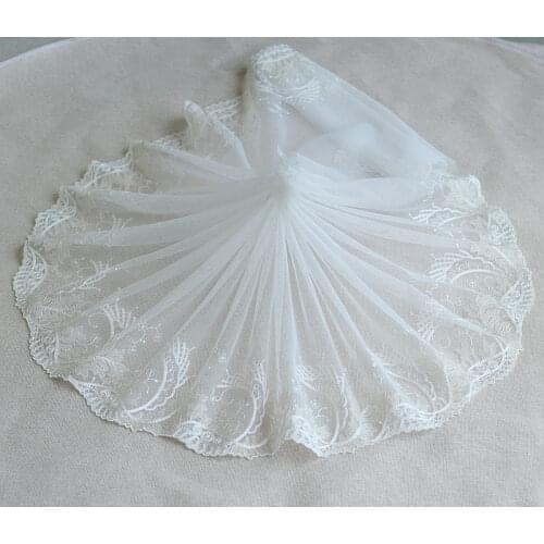 MLAEY 2Yards Exquisite Embroidery Lace Trim High Quality Lace Fabric DIY Craft&Sewing Dress Clothing Accessories HB091