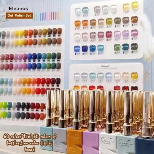 Eleanos Nail Gel Polish New Arrival 60 Colors Gel Varnish Set Enamel Nail Gel Kit Free Color Chart For Nail Salon 15ml UV Gel
