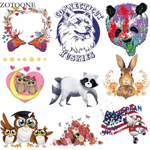 National Flag Colored Panda Heat Transfer Stickers Tops T-shirt Patches for Clothing Appliqued Decorative Iron-on Transfers D