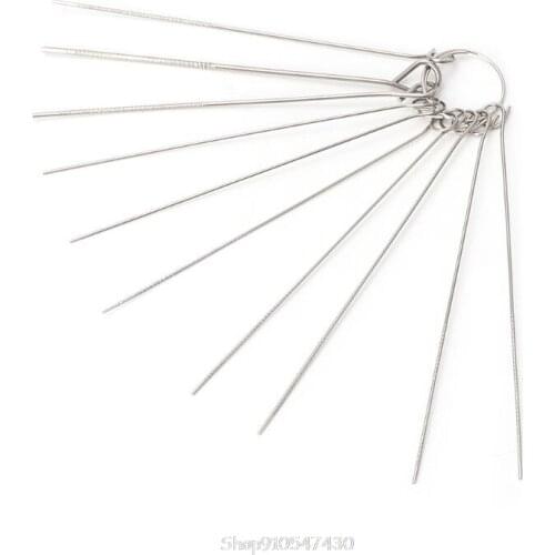 10pcs 0.6mm-1.3mm Guitar Nut Needle Files Nozzle Jet Gas Welding Tip Cleaner D24 20 Dropship