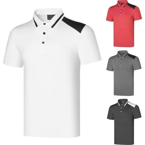 Golf Clothing Short-Sleeved Leisure Wicking Sunscreen Training Suit Sports Jersey Breathable and Quick-Drying Mens