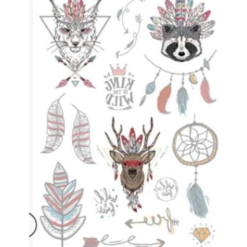 Disposable Flash Tatoo Beauty Decal Removable Beauty Sticker Temporary Tattoo Stickers Waterproof Geometric Fake Tattoos