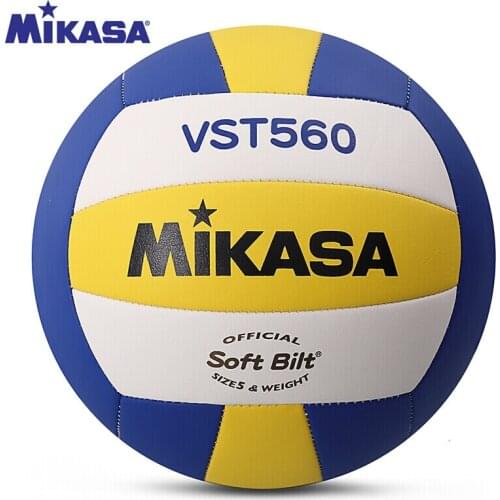 Original Mikasa Volleyball VST560 Soft Bilt Size 5 Brand Volleyball Indoor Competition Training Ball FIVB Official Volleyball
