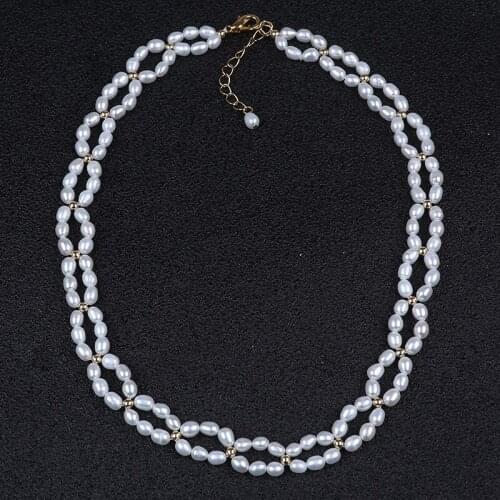 Natural Pearl Choker Necklace Freshwater Pearl Collares Jewelry