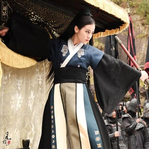 Emperor and Swordlady Couple Costume Qin Dynasty Hanfu Male Female Costume for TV Play The Kings Woman Legend of Princess Li