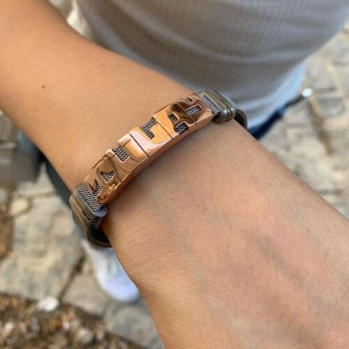 Personalized Name Wire Mesh Bracelet White Wire Mesh Roz Lettering