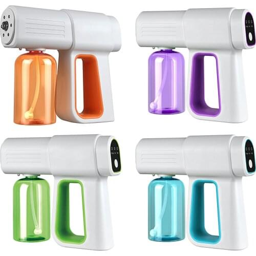 Portable Handheld USB Wireless Disinfectant Atomizer with Blue Light Rechargeable for Home Office School Garden Car 2600mAh