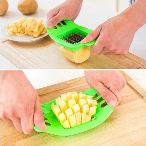 Practical Potato Slicer Cutter Stainless Steel French Fry Chopper Potato Household Cutting Kitchen Gadgets Kitchen Tools