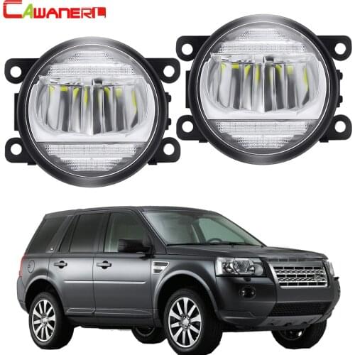 2in1 Fog Light + Daytime Running Light H11 Car Front Bumper LED Fog Lamp DRL 12V For Land Rover Freelander 2 LR2 FA_ 2006-2014