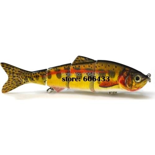 Deep sea Fishing Walk fish Multi section Lure 4 Segment Swimbait Crankbait hook Tackle Slow 15cm/35g 8007-FL4BLM01 Free shipping