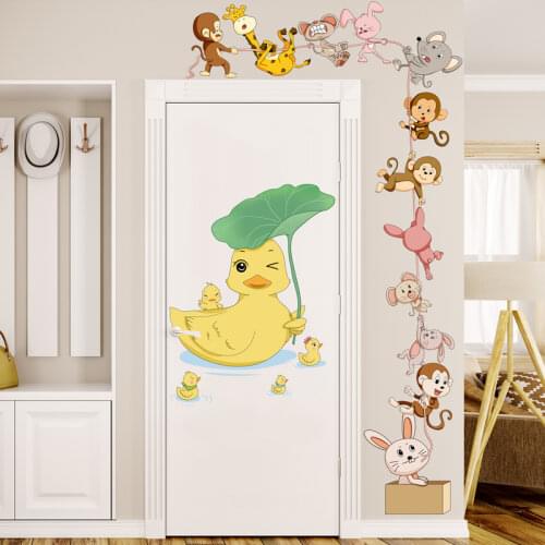 [shijuekongjian] Animals Wall Stickers DIY Ducks Mural Decals for Kids Rooms Baby Bedroom Children Nursery House Decoration